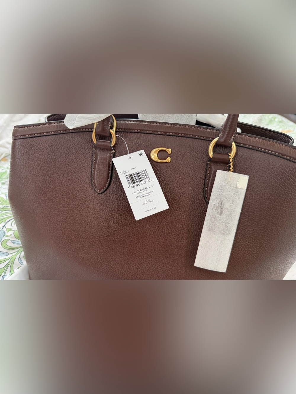 Coach Maple Brown  Legacy Carry all Leather Satchel. Authentic!